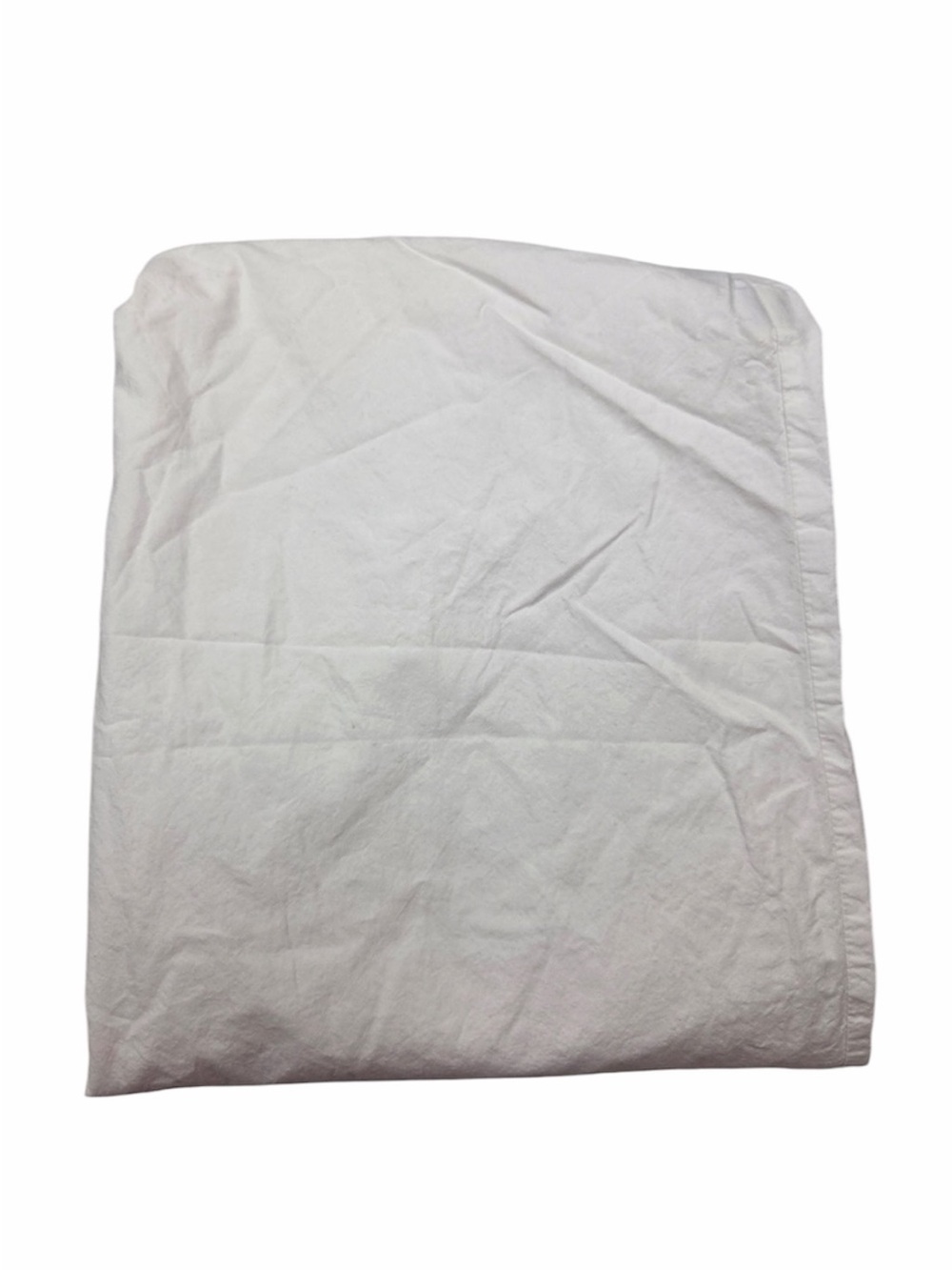 QUINCE Organic Percale Pillowcase Set King White With Sand Border 7821
